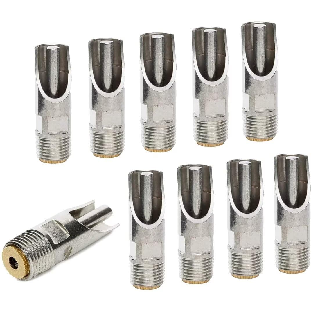 Baimeixun Pack of 10 Stainless Steel NPT 1/2" Automatic Pig Nipple Drinker for Sows Piglets Drinking