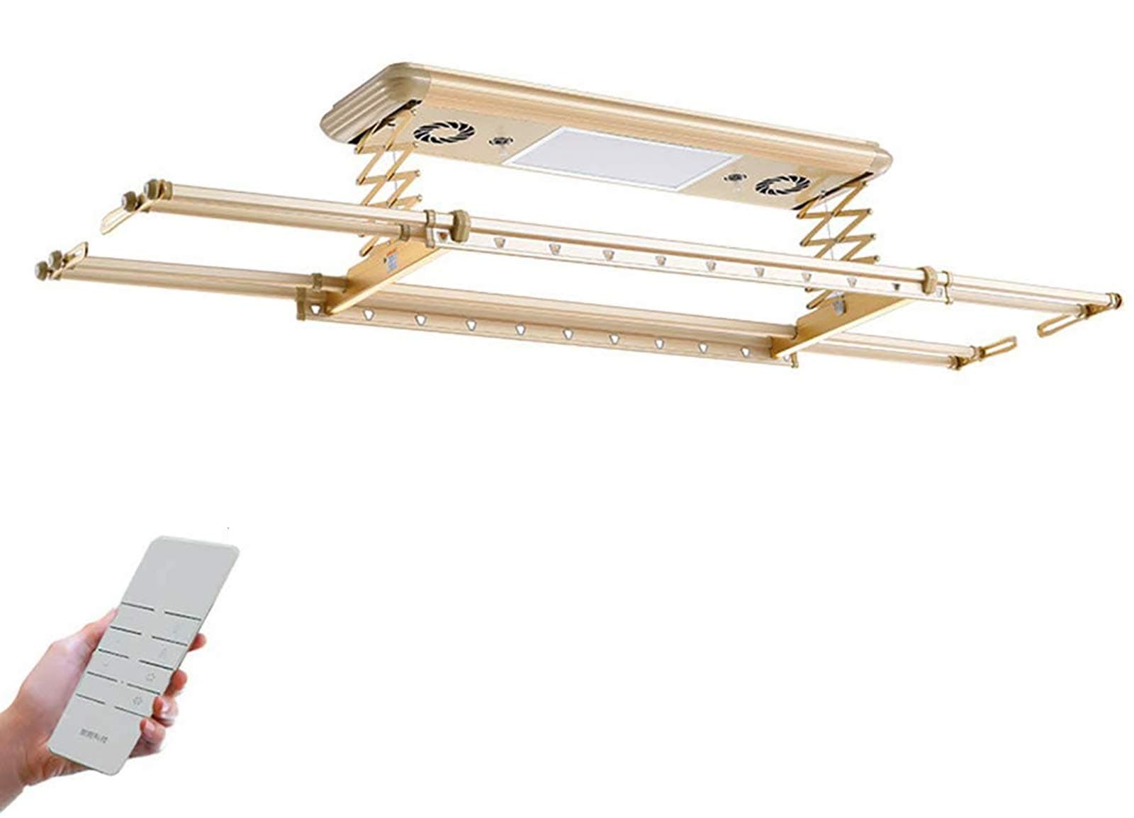 Wall And Ceiling Clothesline/Dryer, Electrical Drying Rack, UV Sterilization/Heatdrying, With Remote Control Non Cluttering [Energy Class A]