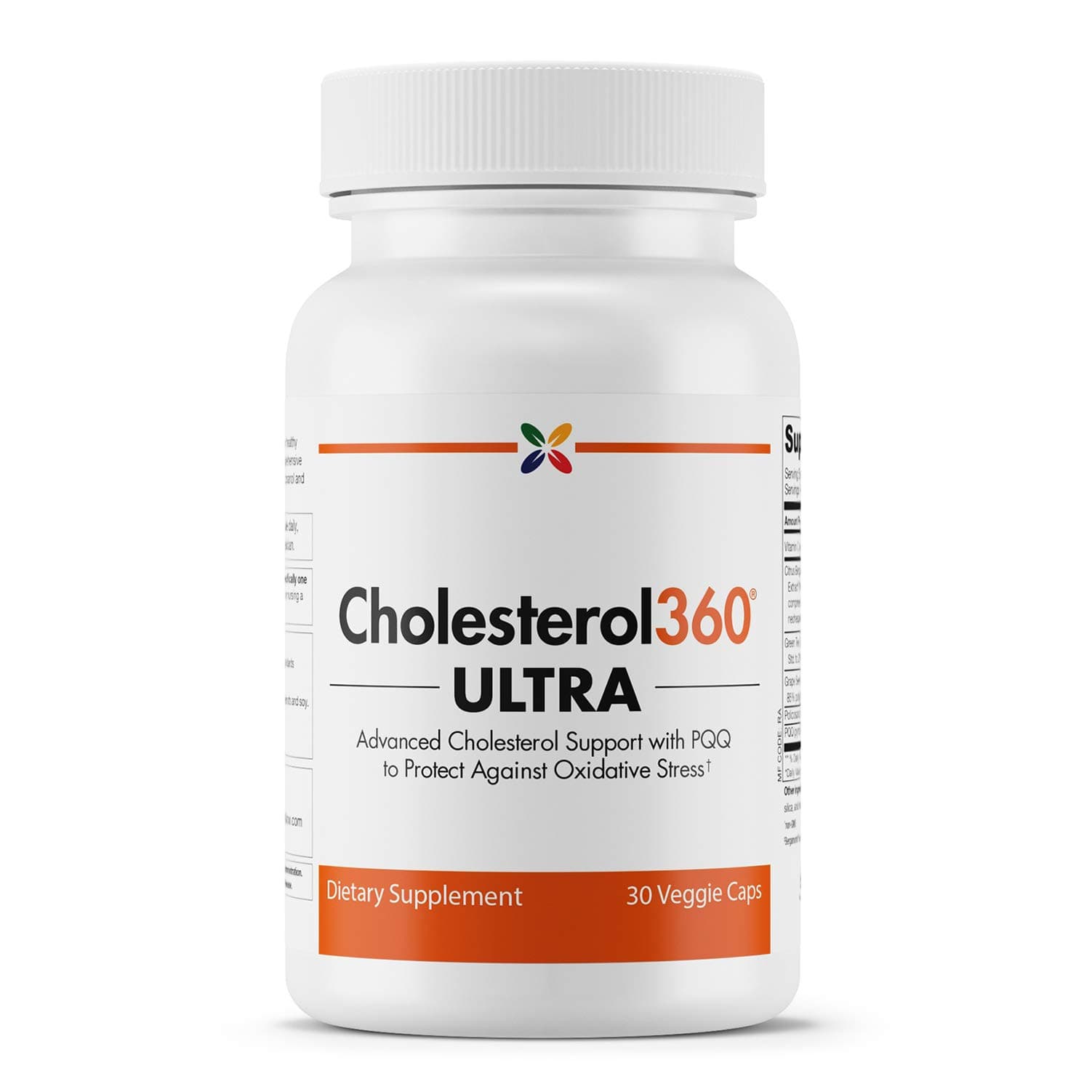 Stop Aging NowCholesterol360 Ultra - Heart Health, Blood Vessel and Cholesterol Supplements - with PQQ, Vitamin C, Bergamonte Citrus Extract, Green Tea Extract and Grape Seed Extract - 30 Vcaps
