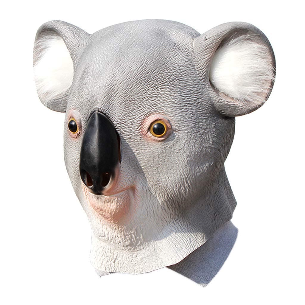 Viesky Novelty Latex Koala Bear Mask Animal Helmet Full Head Halloween Party Cosplay Costume Props