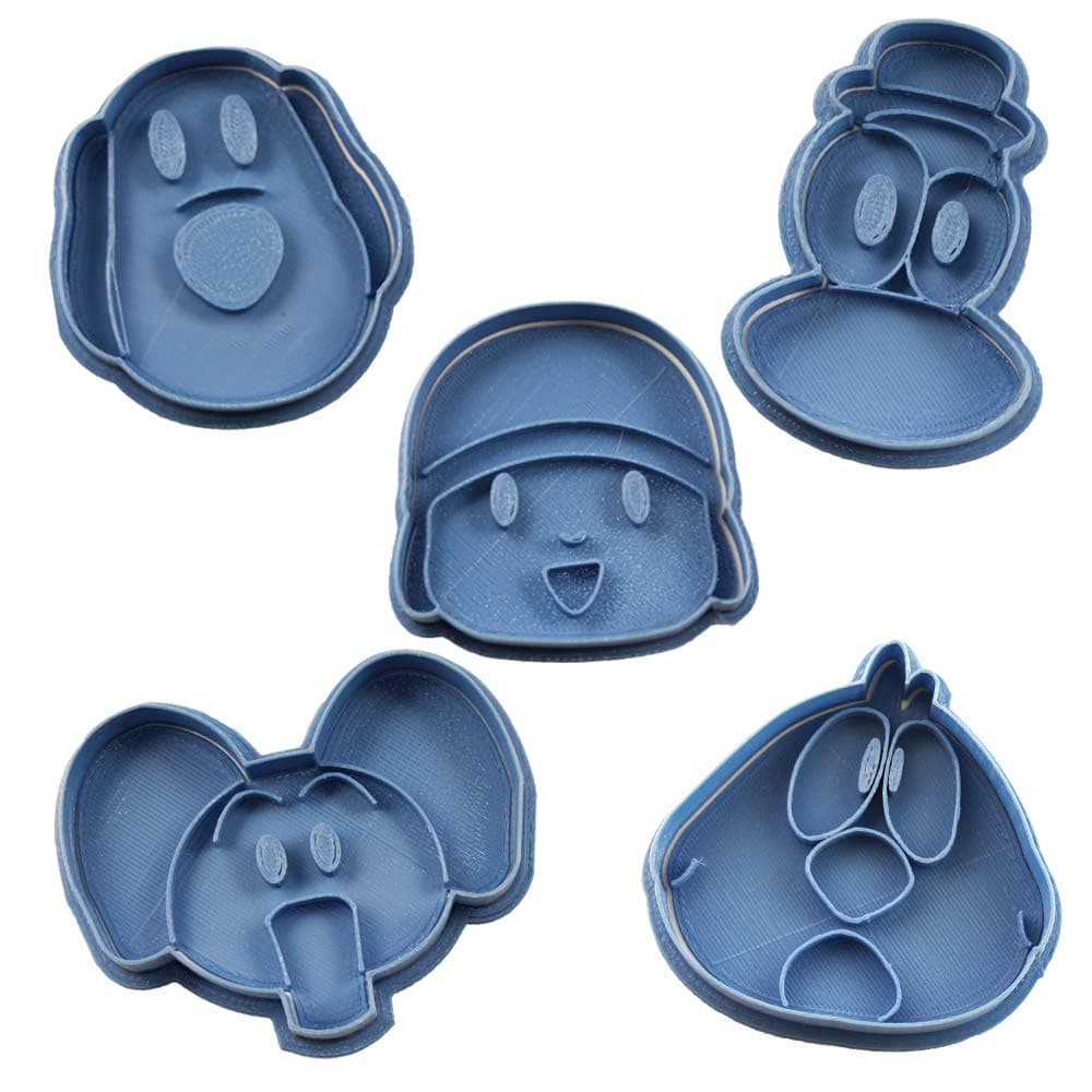 Cuticuter Pocoyo Pack Cookie Cutter, Blue, 16 x 14 x 1.5 cm, Pack of 5