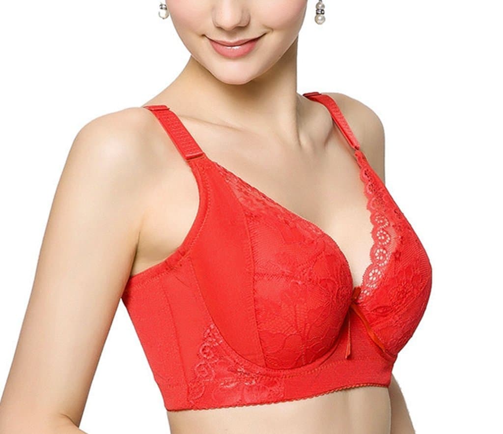 Natural Fibers Women Bra-NF136-Red-38C