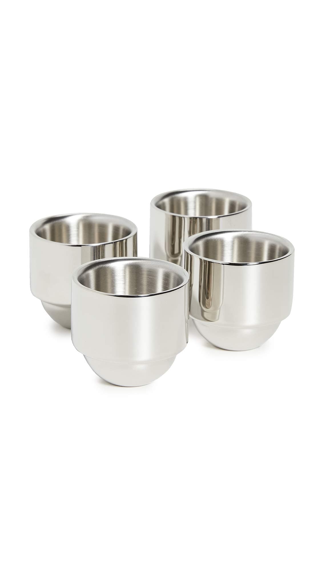 Tom Dixon Brew Espresso Cups, Stainless Steel, Grey, One Size