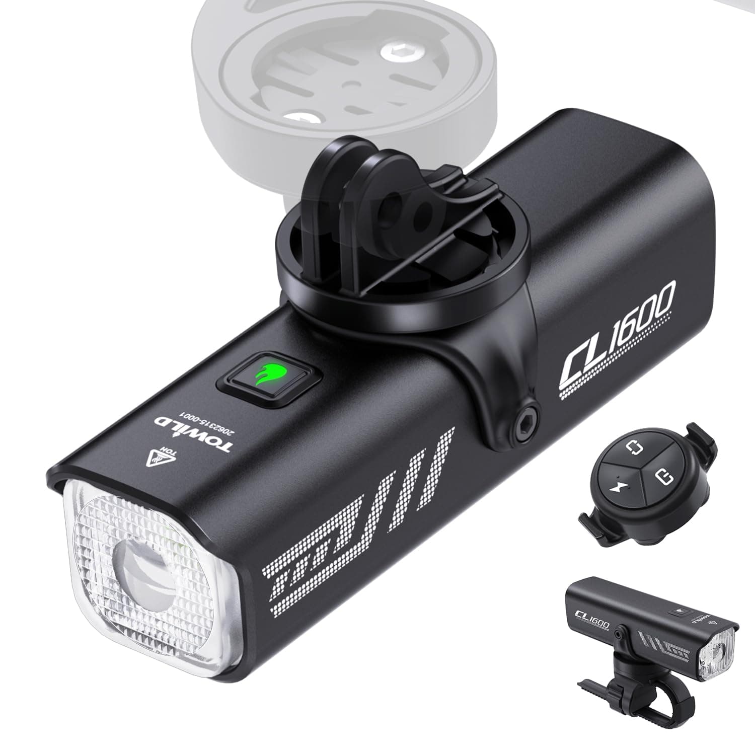 CL1600 Smart Bike Lights,1600 Lumen Front Bike Light 5000mAh Type C Rechargeable Bicycle Headlight for MTB,IPX6 Waterproof Bike Lamp,5 Modes Cycling Light for Road Bike