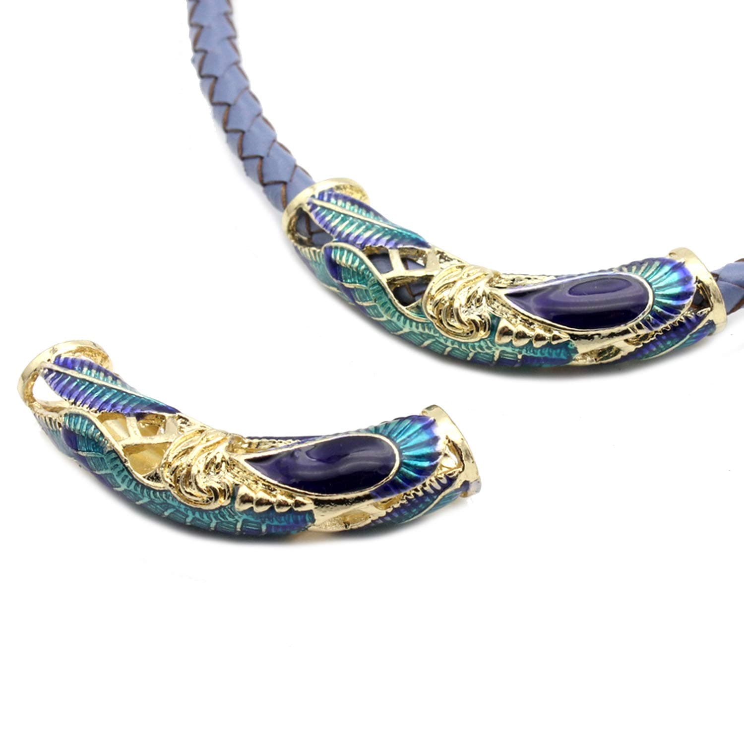 shapesbyX10 Pieces Metal Charm Sliders for Bracelet Necklace Beading Pendant Tube Pipe