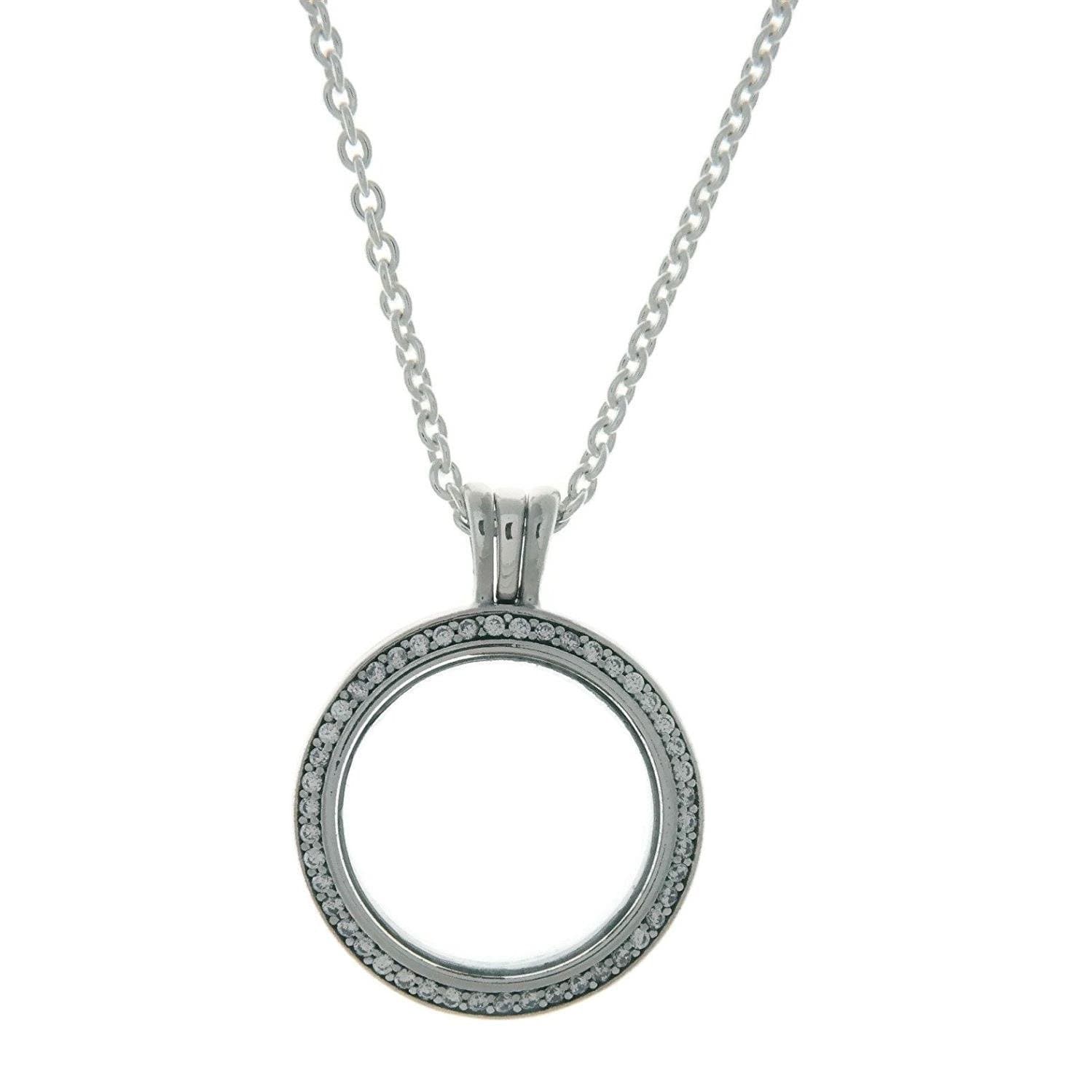 Pandora Women Silver Pendant Necklace - 396484CZ-60