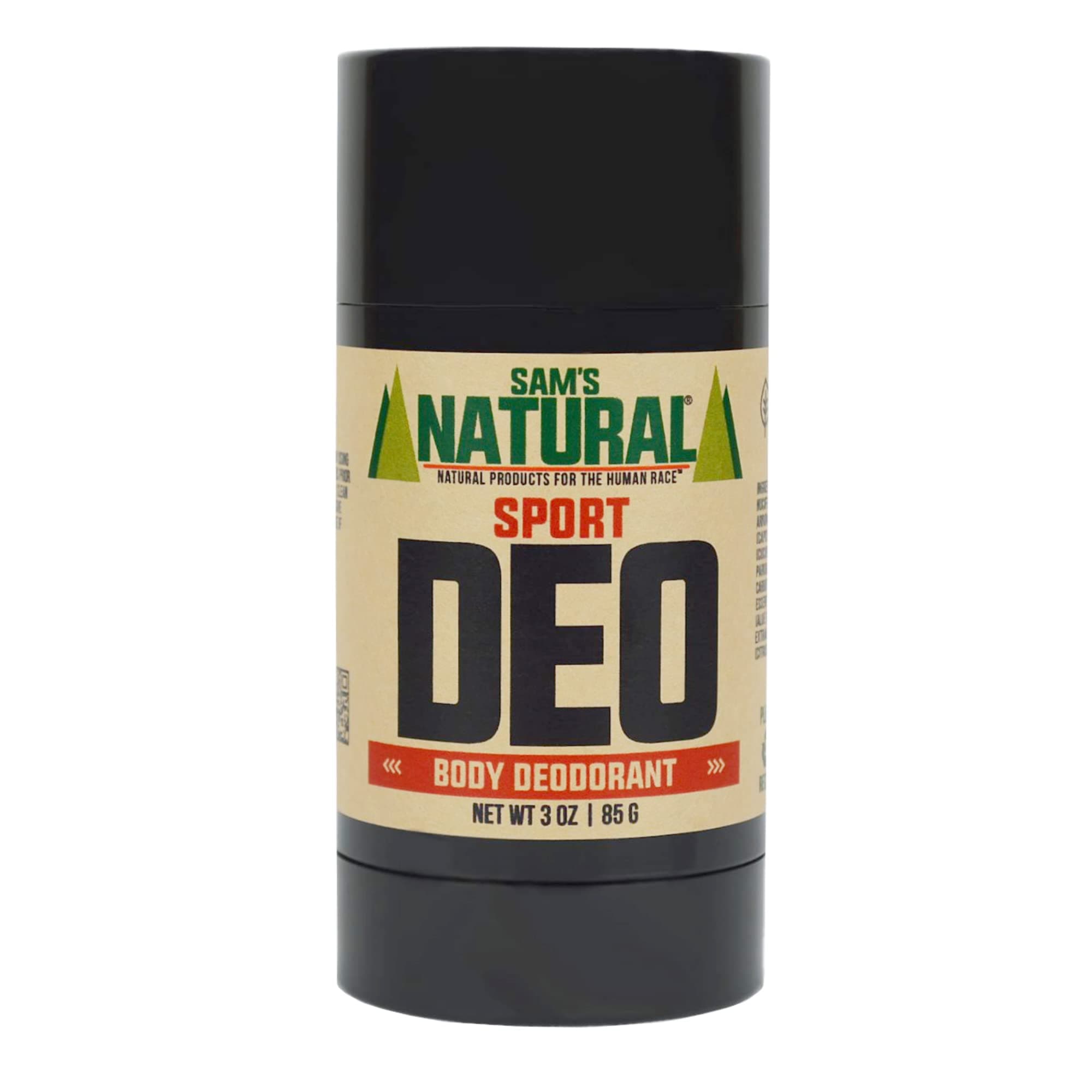 Sam’s Natural Deodorant - Sport - Holiday Gifts - Stocking Stuffers - Gifts for Men - Aluminum Free DEO - No phthalates, parabens, sulfates, or dyes - Vegan, Cruelty Free - 3 oz