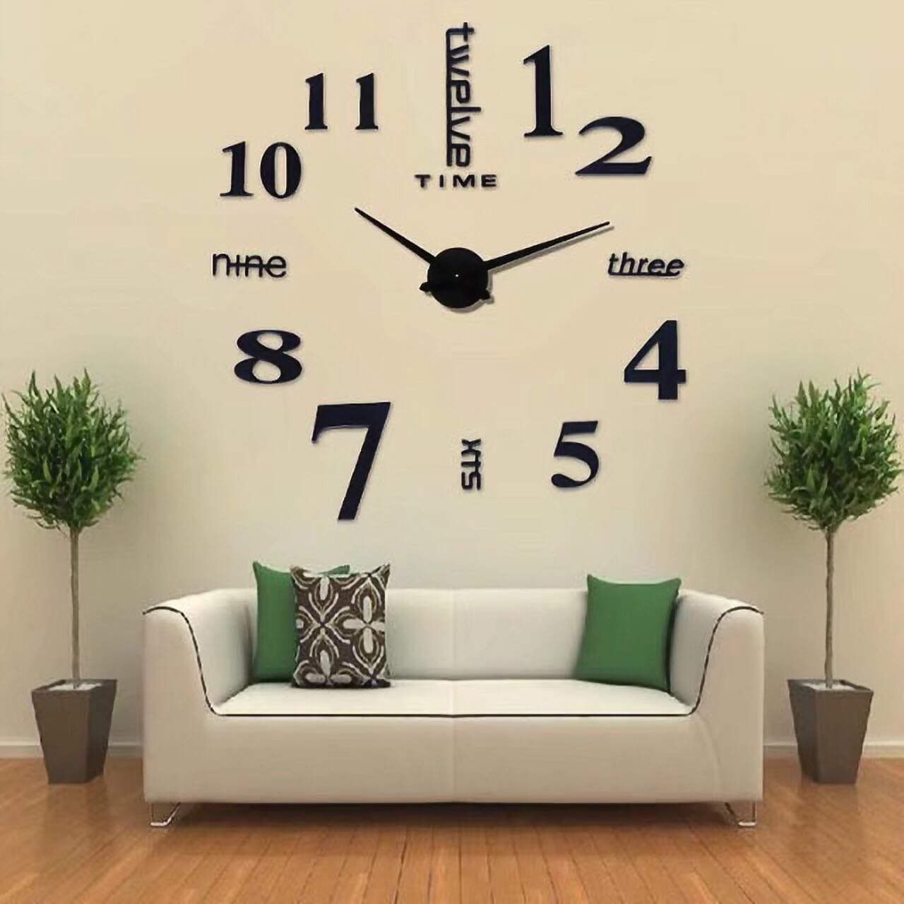 RAAMA CREATION Acrylic DIY Wall Clock (Black)
