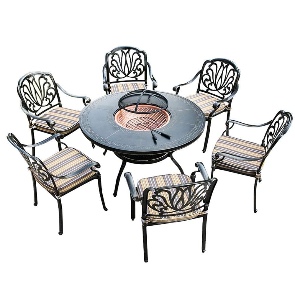 N/Z Daily Equipment Outdoor BBQ Table Garden Fire Pit Brazier Square Stove Patio Barbecue Suitable for Barbecue Outdoor Dining Party Camping and Garden Decorations