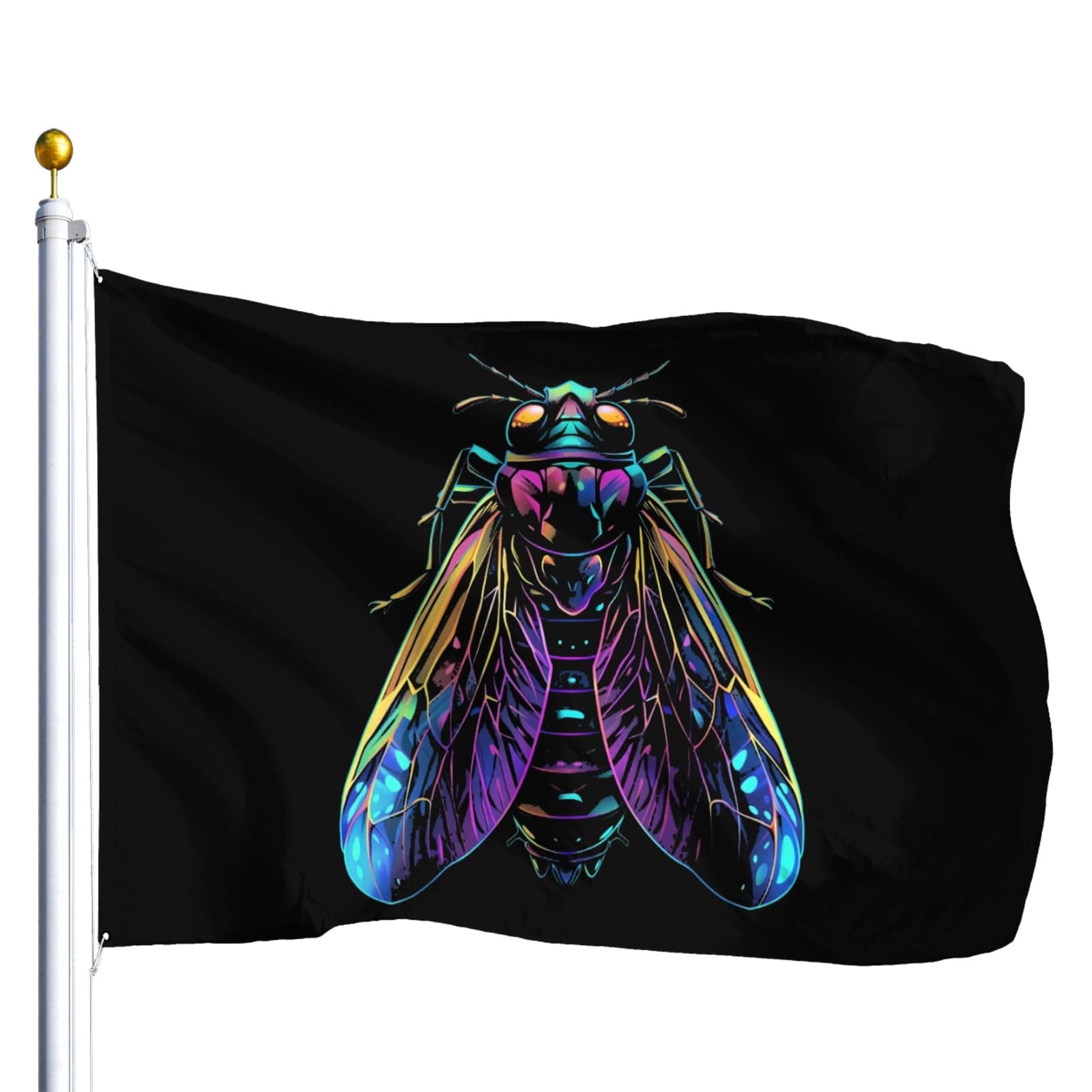 Cicada Garden Flag Entomology Cicada Lover Cicada Fest 2024 Outdoor Flag & Spring Yard Flag & Texas Garden Flag & Gay Yard Flag & America Yard Flags & Mexico Garden Flags
