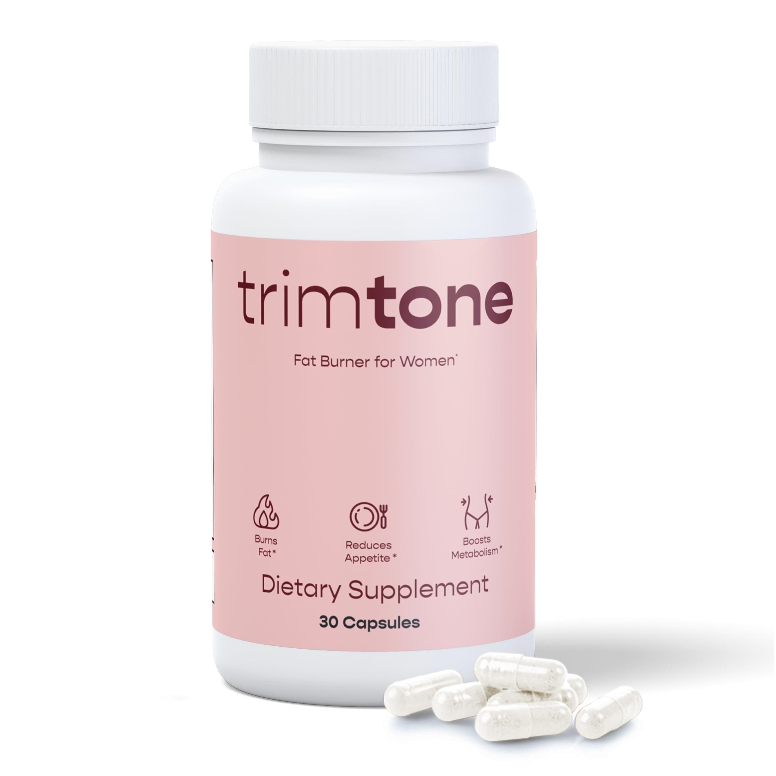 TRIMTONE Weight Loss Pills Women Mood Boosting Formula, Appetite Suppressant & Detox Cleanse Fat Burners for Women, Diet Pills That Work Fast for Women, Optimal for Belly Fat - 30 Capsules (1 Per Day)