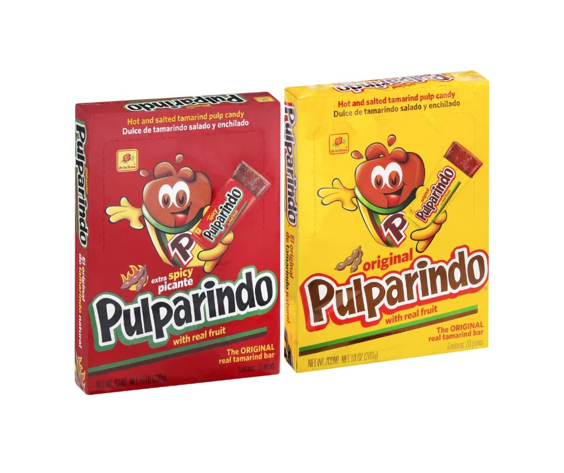 Pulparindo Original and Extra Hot Bundle (2 Pack of 20 Each)
