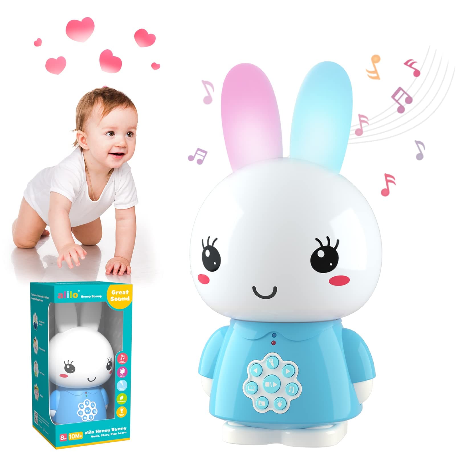 Sponsored Ad – Alilo Bunny Kids Audio Player for Music Stories Learning, Screenfree Educational Toys Develop Imagination, Rechargeable | Voice Recoding Gifts for Girls Boys 0-6 Years Ears Light Up (Honey Bunny)