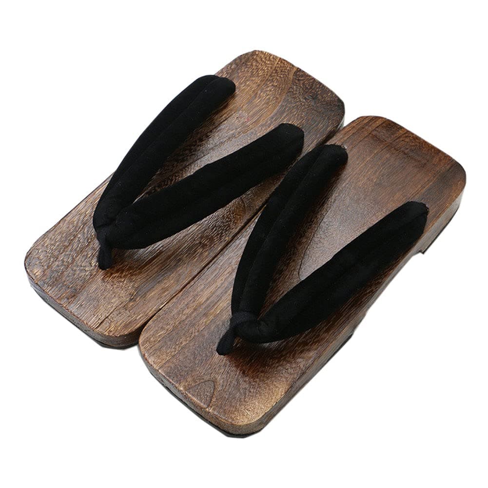 Men's Wooden Clogs Sandals, Japanese Wood Geta, Geta Slippers, Japanese Traditional Geta Wooden Clogs Sandals Geta Wide Sole Flip Flops
