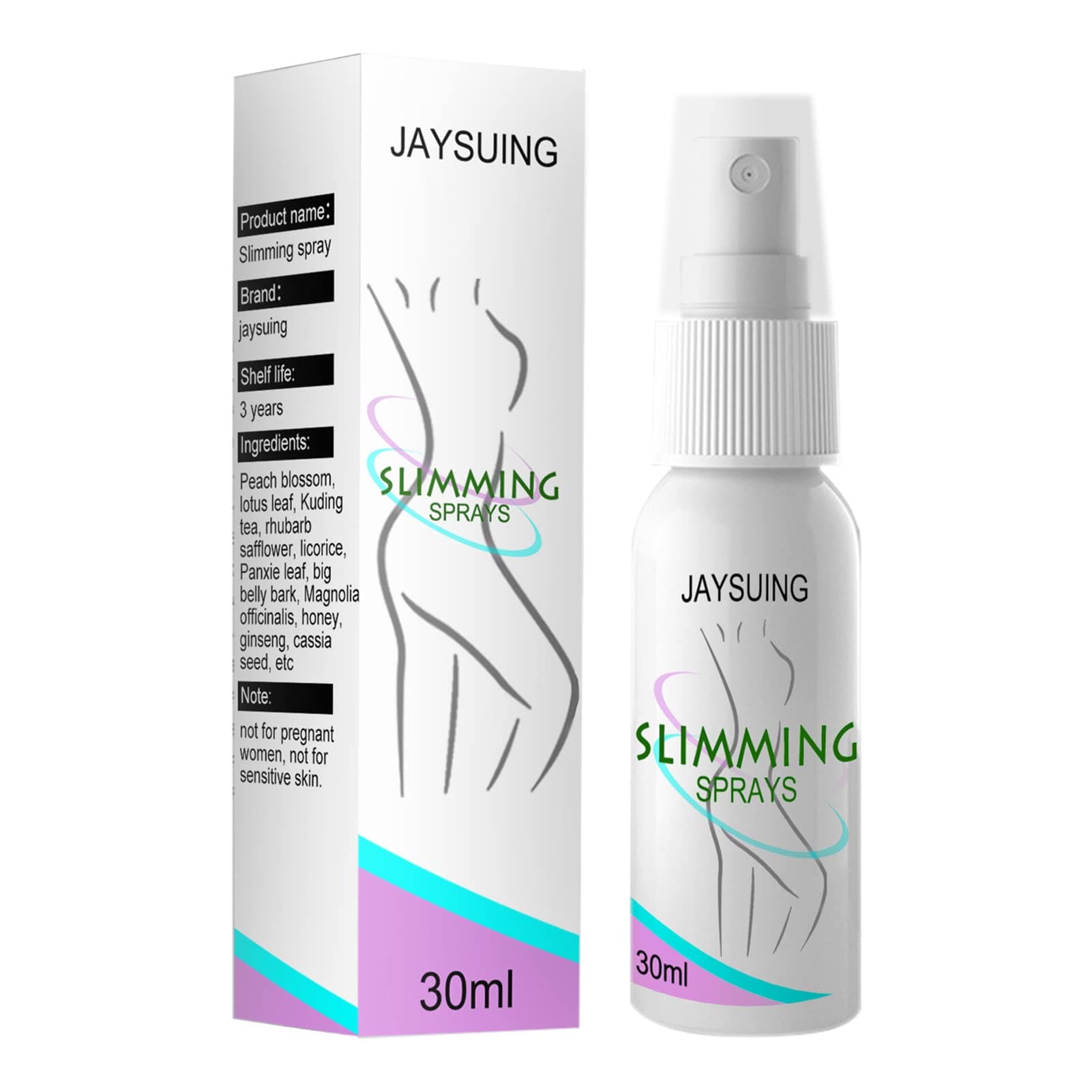 Mistaha Slimming Spray, JAYSUING 30ml Slimming Spray Body Fat Burning Tightening Arms Abdomen Tights Hips Legs Thin Spray