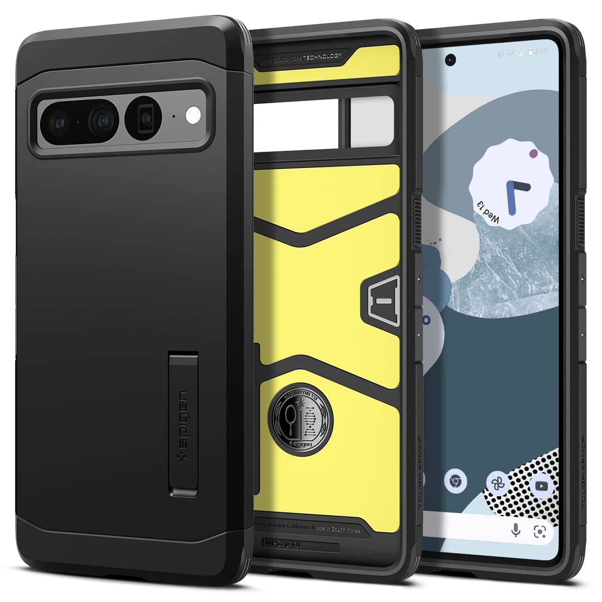 Spigen Tough Armor designed for Google Pixel 7 PRO case cover with Extreme Impact Foam - Black