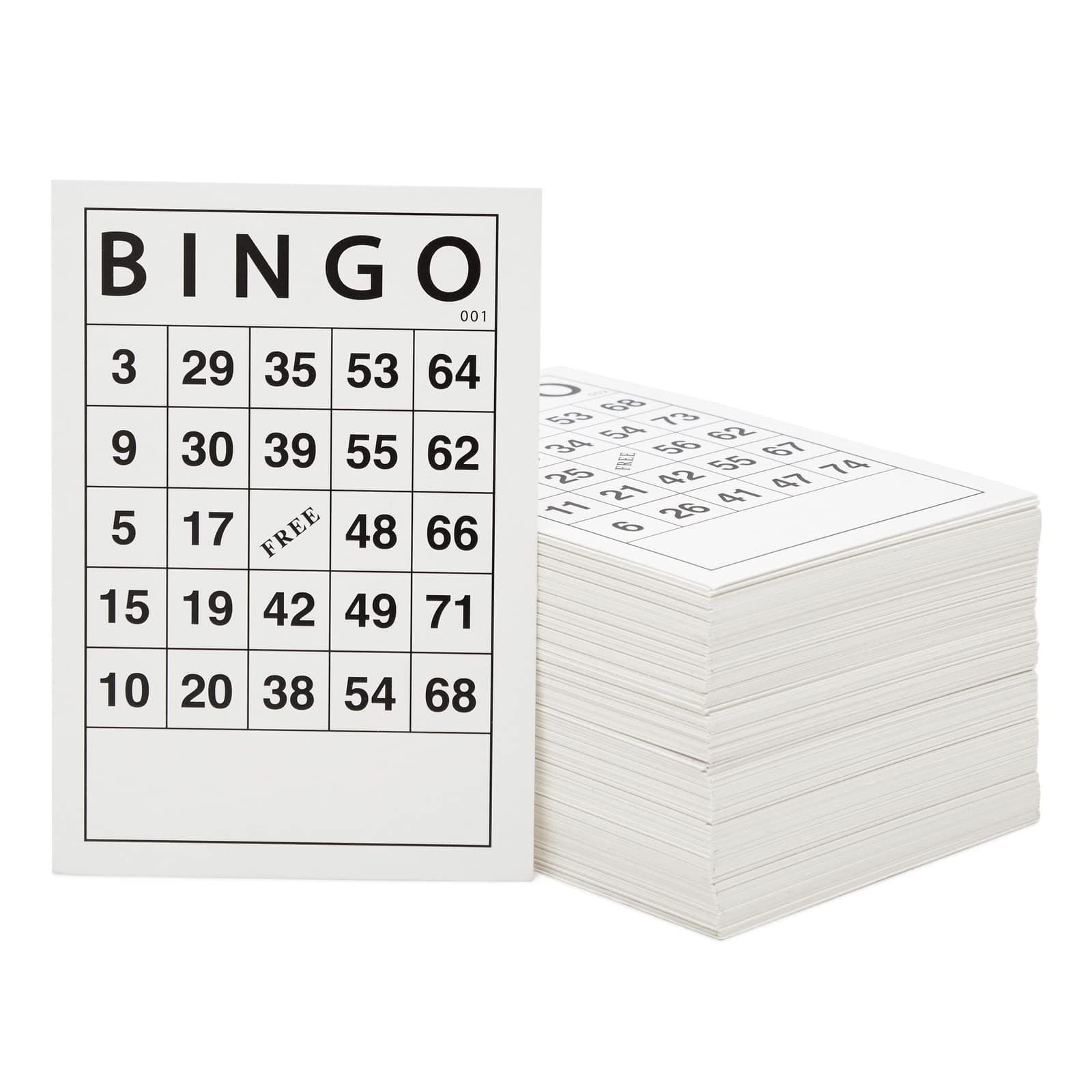 Juvale Bingo Cards - 180-Pack Disposable Bingo Game Cards, Paper Game Cards for Family Nights, Charity Events, Parties, Black and White, 6.1 x 4.1 Inches