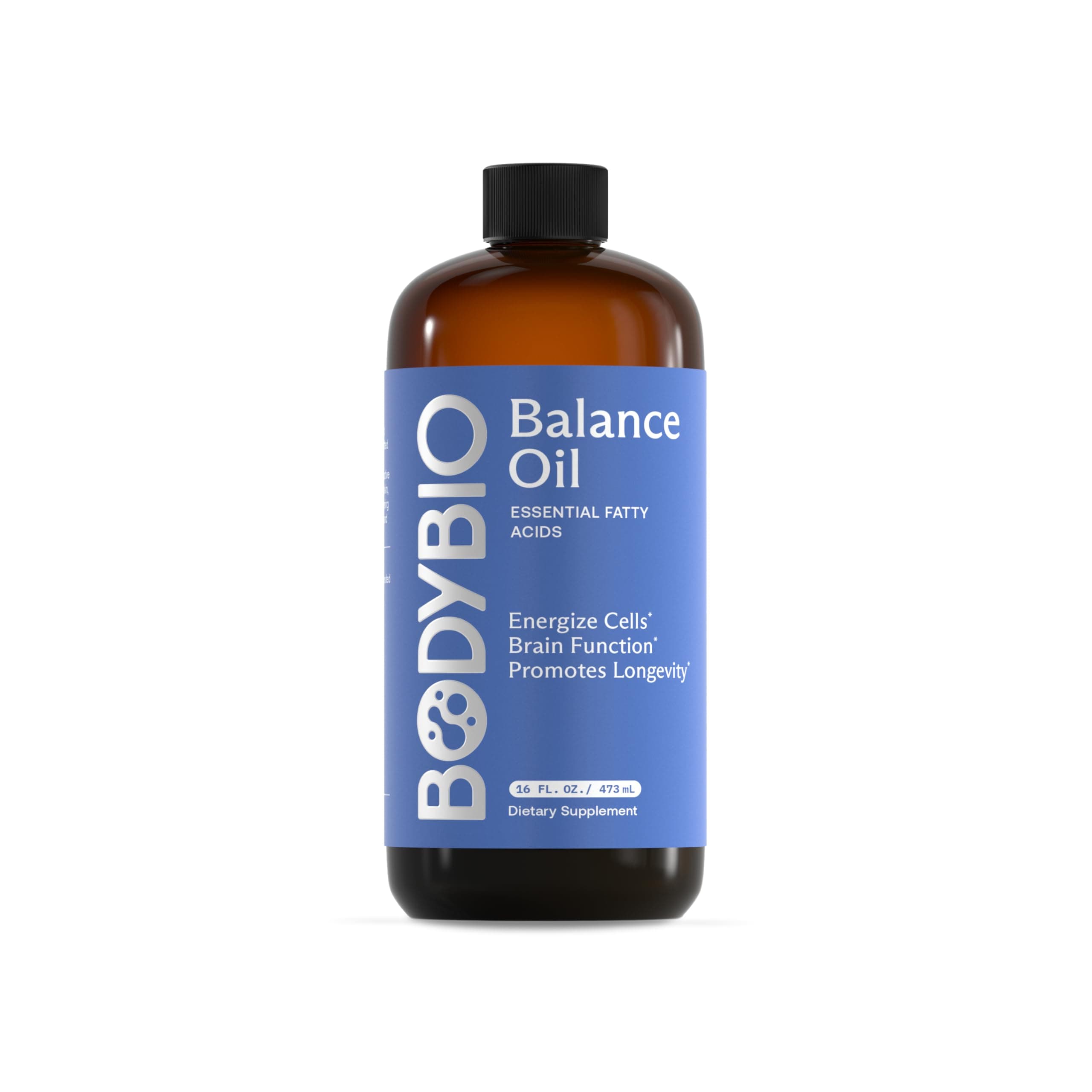 BodyBio Balance Oil Organic Safflower Seed and Flax Seed Oil Blend, 16 oz
