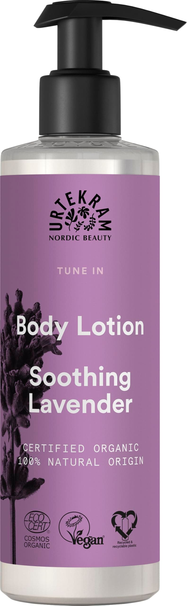 Urtekram Body Lotion - All skin types - Soothing Lavender - 245 ml, Vegan, Organic, Natural Origin,