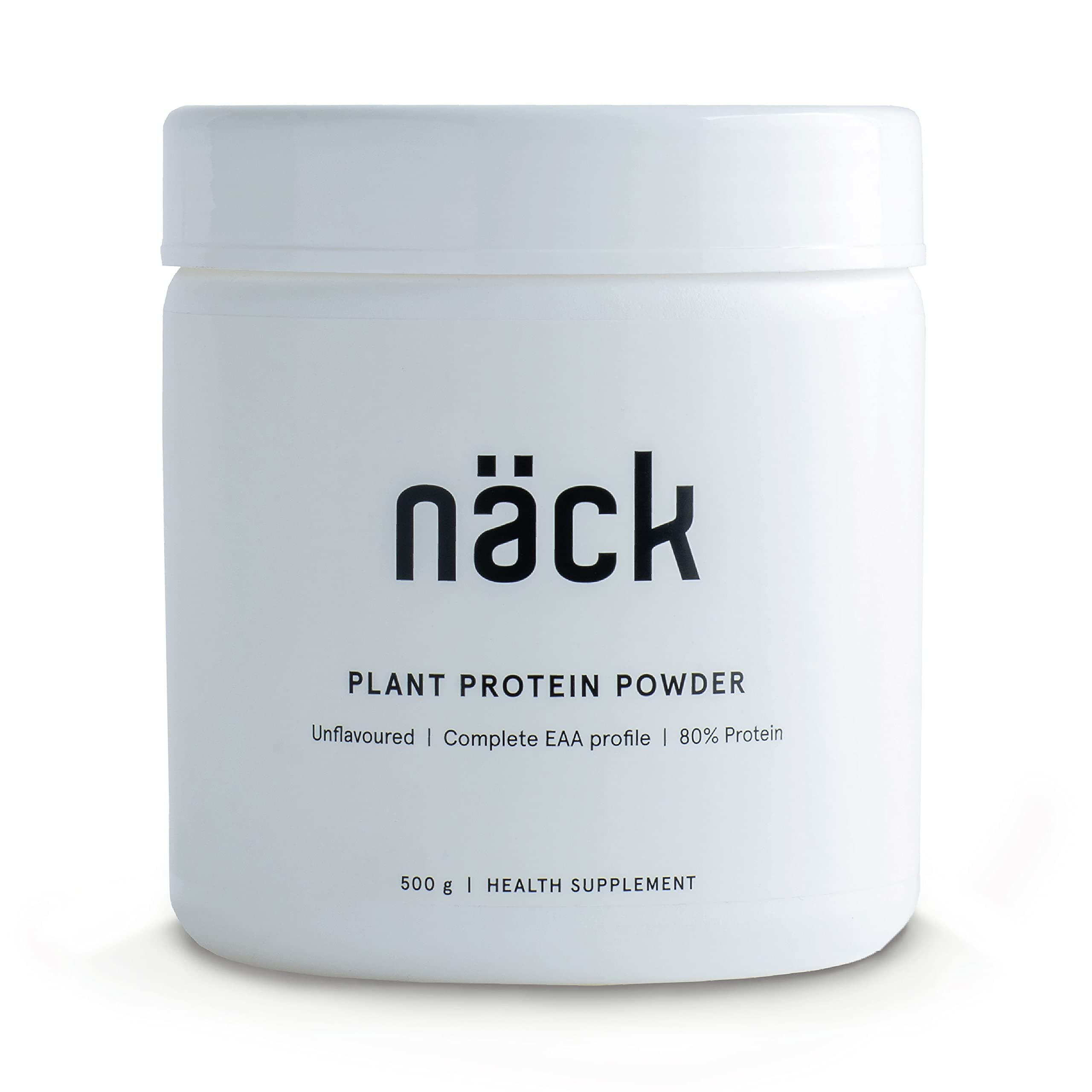 - Plant Protein Powder, 500g | Unflavoured | 80% Protein | 24g Protein | Complete Essential Amino Acid Profile 9.7g EAA, 4.5g BCAA | Vegan | Gluten-Free | Non-Dairy