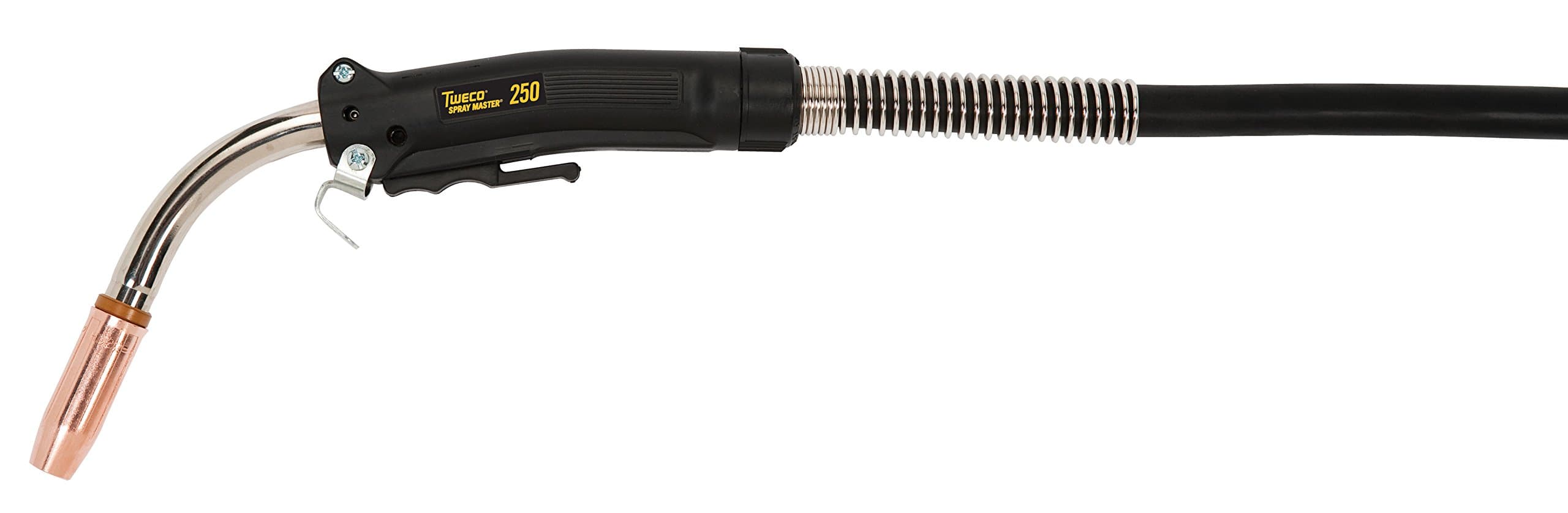 Tweco MS215X-3545 Spray Master 250 Amp Air Cooled MIG Gun with Euro-Kwik Style Rear Connector, Medium Duty, Up to 0.045" Wire Size, 15' Length