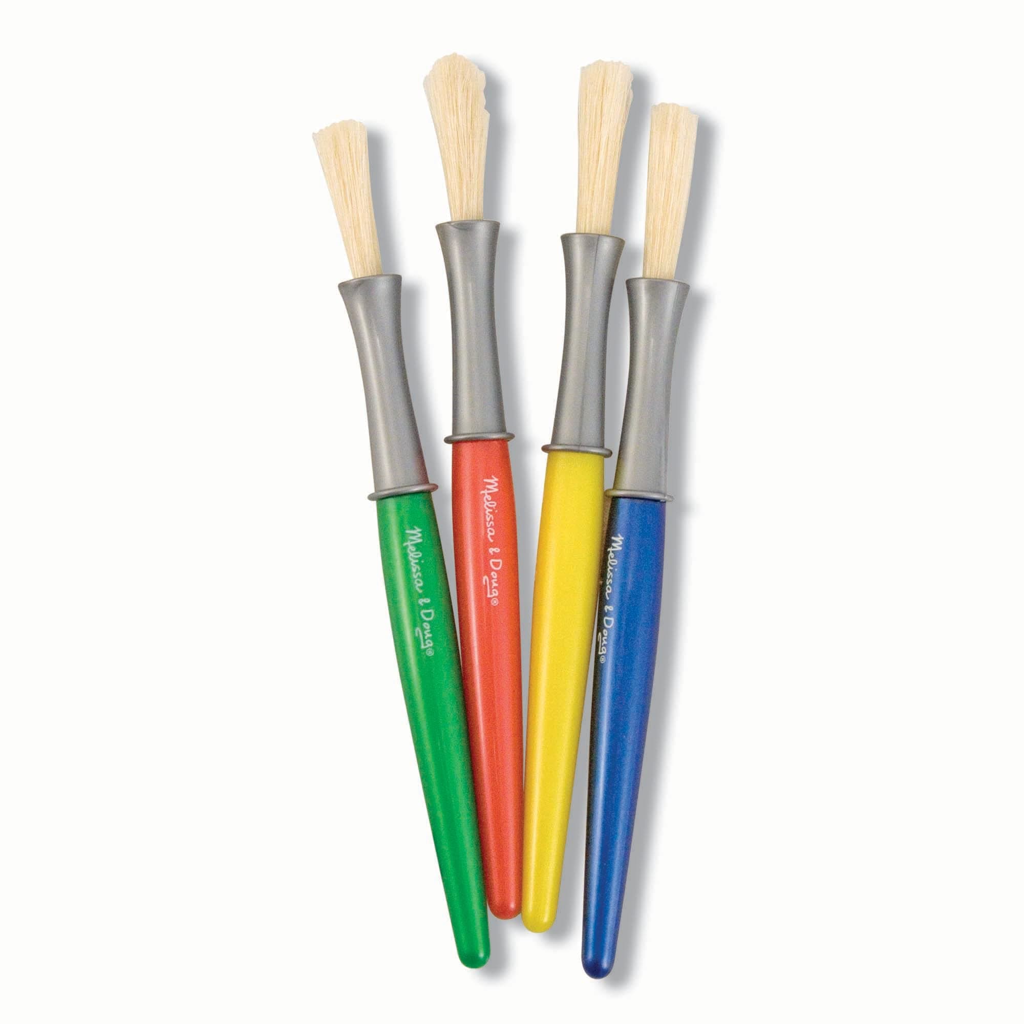Melissa & Doug Large Paint Brush Set with 4 Kids' Paint Brushes