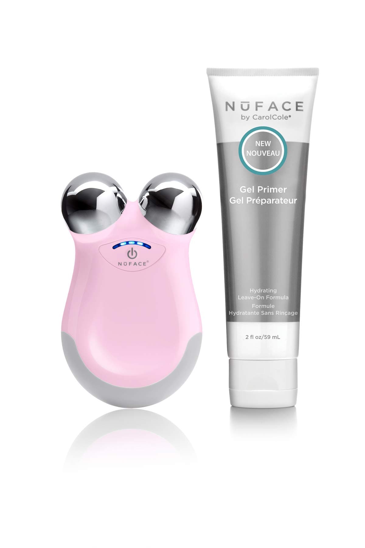 NuFACE Refreshed Mini Facial Toning Device, Petal Pink