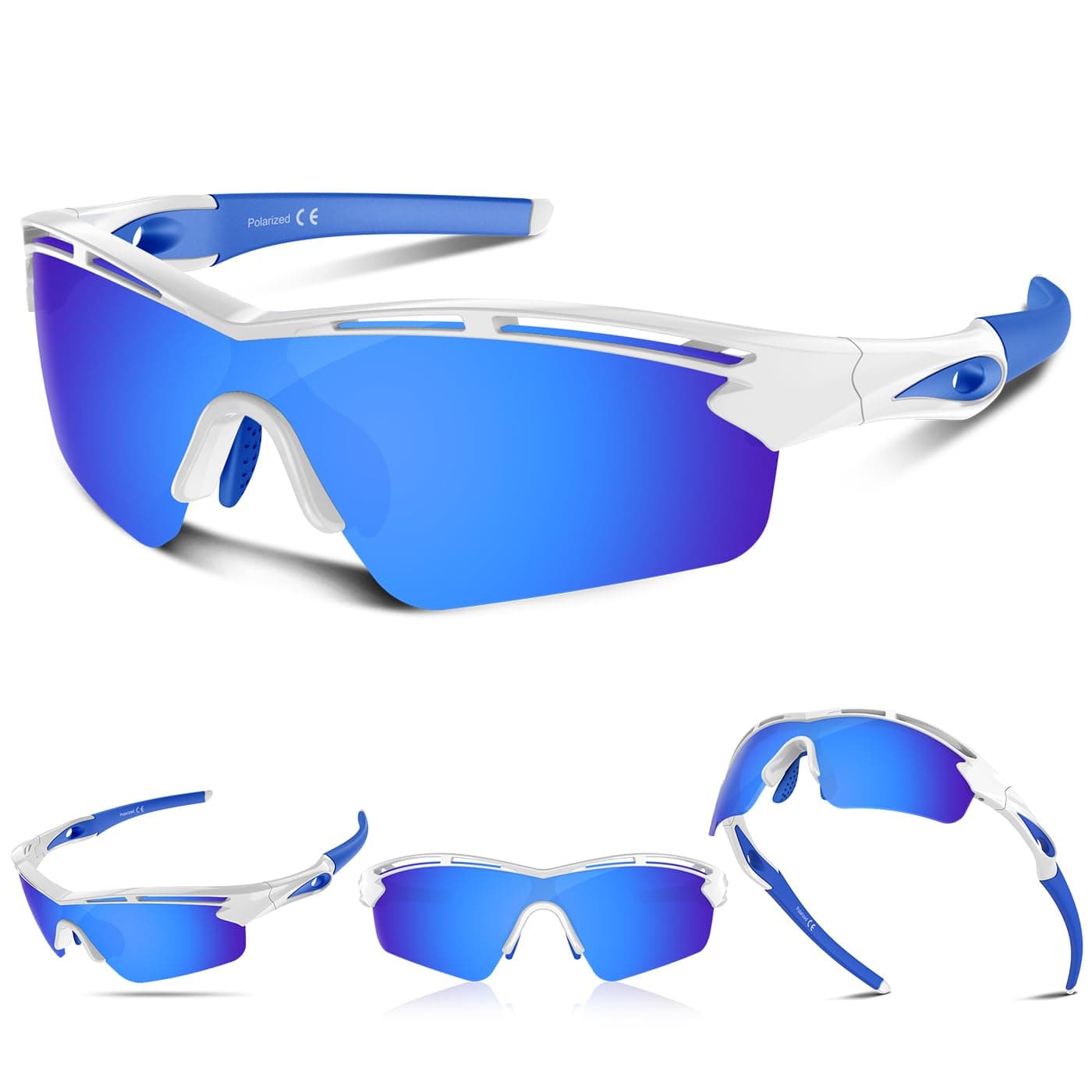 Polarized Sports Sunglasses for Men Women Youth Baseball Cycling Running Driving Fishing Tennis Golf Motor TAC UV400 TR90