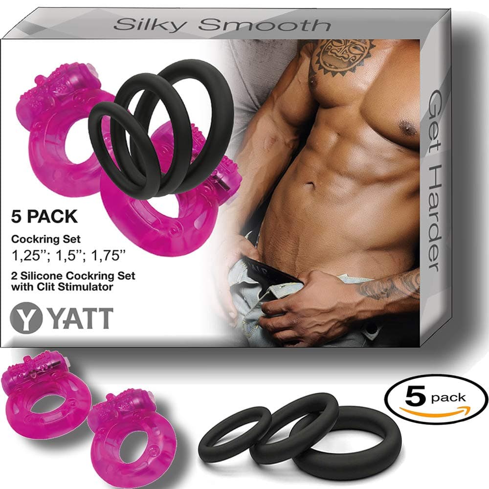 Yazz 5pcs - Silicone Ring for Men - Soft - Simple Power - Premium Quality Silicone