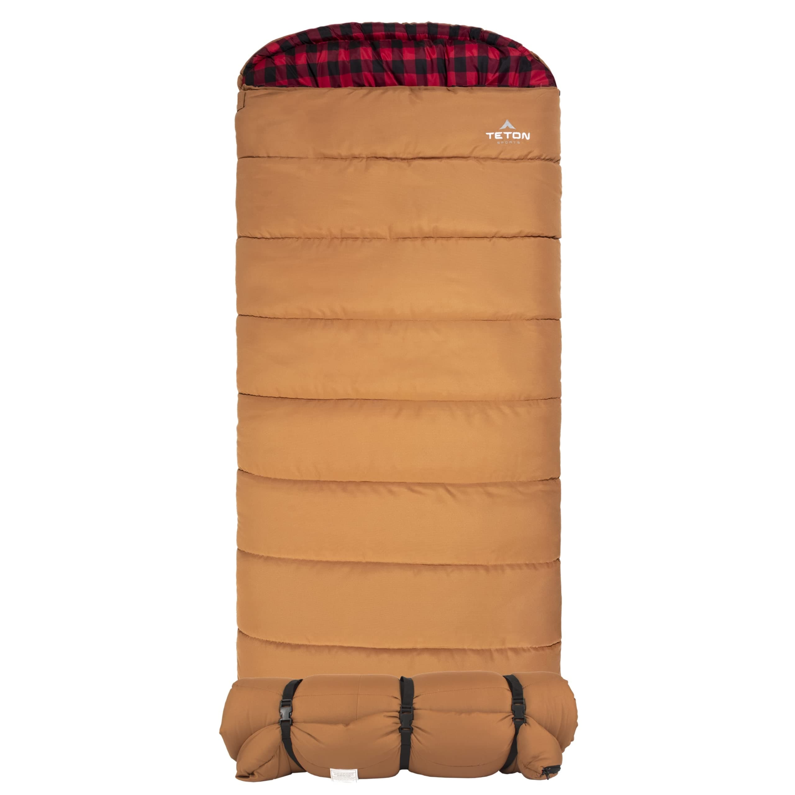 TETON Sports Deer Hunter 0F Sleeping Bag, Brown, Right Zip