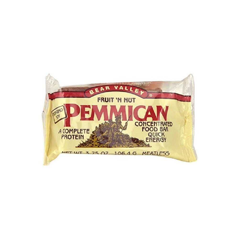 Bear Valley Pemmican Bars, Fruit & Nut, 3.75-Ounce Bars (Pack of 12)