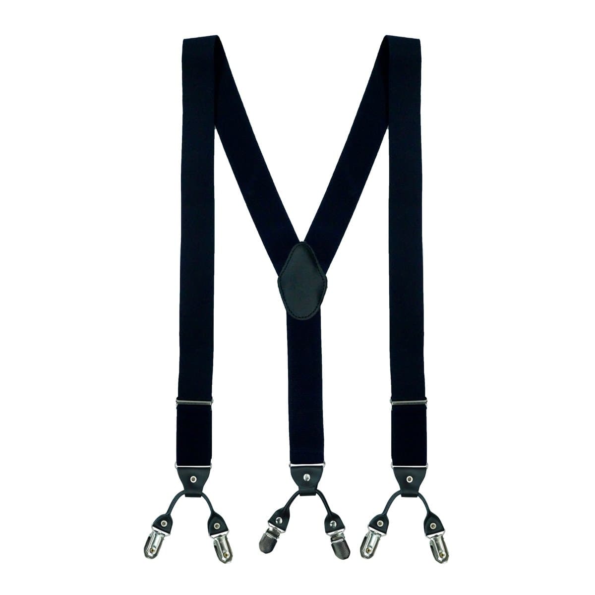 Carbon Black Y-Back Clip On Suspender for Men