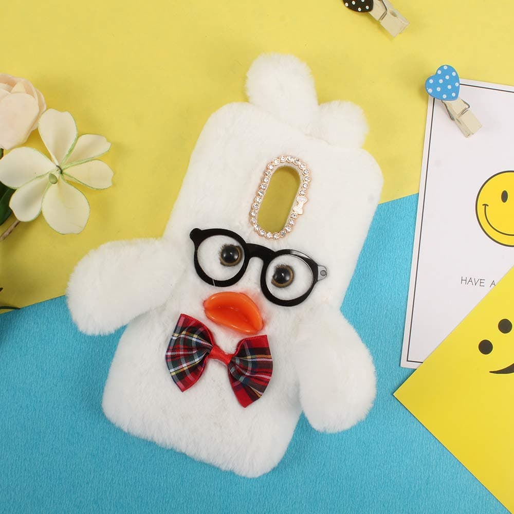 ZYQ ZhiYueQun Dr Duck Protector TPU Silicone Skin Etui Case For SFR Altice S61 Gel Protective Cover Fashion Hairy Cute Style white