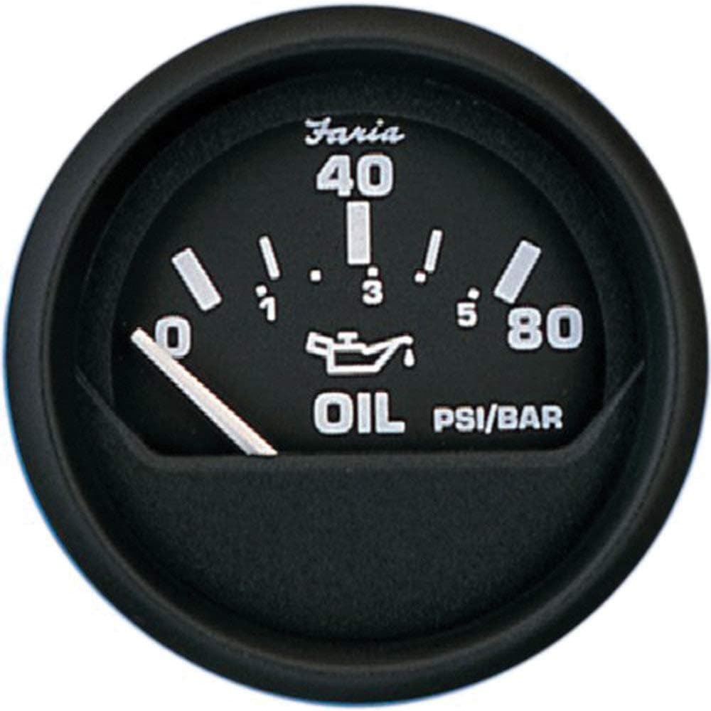 BEEDE - 12803 Euro Oil Pressure Gauge BLK, Black
