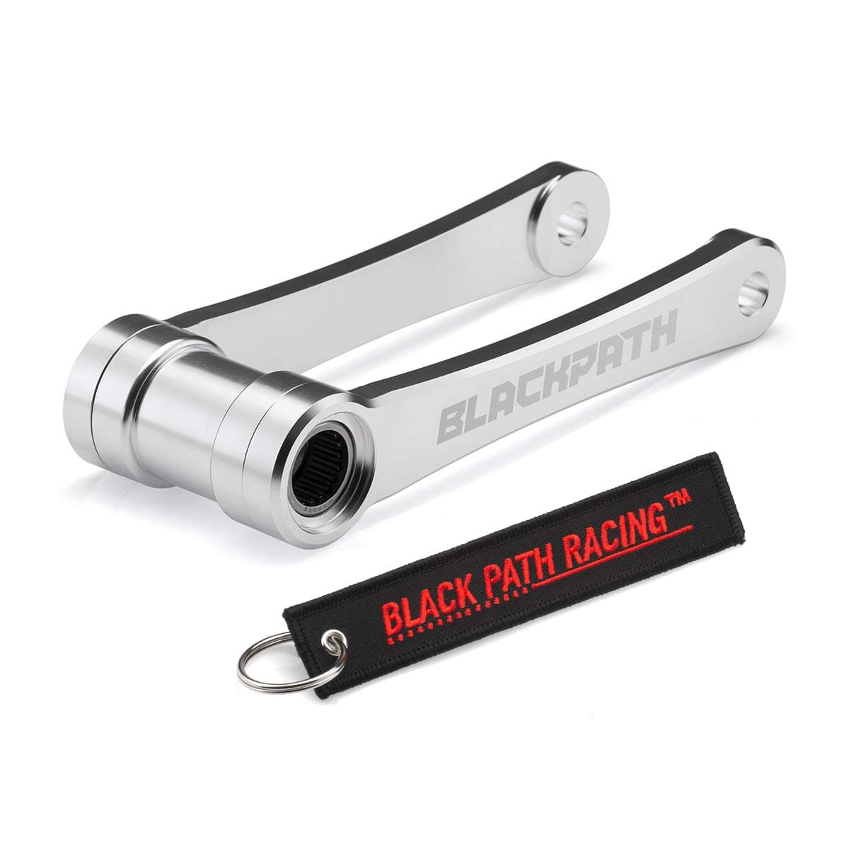 BlackPath - Fits Honda Lowering Link Kit CR125R + CR250R + CRF250R Motorcycle Rear Drop 140mm Links (Silver) T6 Billet