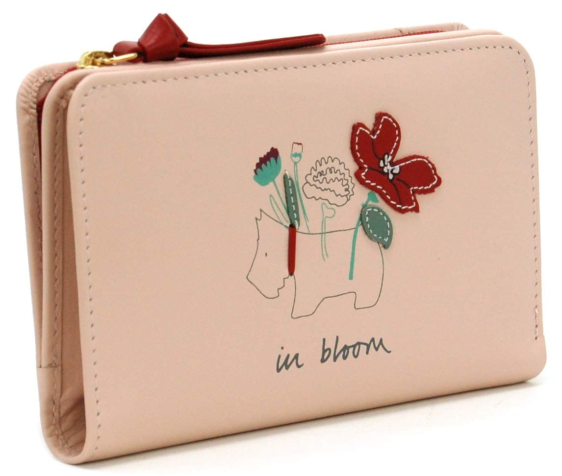 RADLEY Medium Leather Zip Top Purse 'In Bloom' in Blush Pink