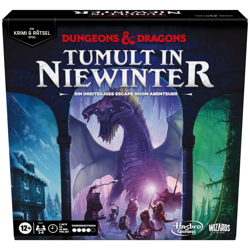 Dungeons & Dragons: Tumult in Niewinter, A Crime and Puzzle Game, D&D Escape Room Board Game for 2-6 Players