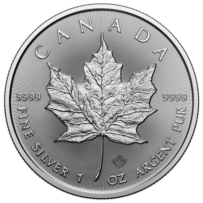 2024 CA Canadian Maple Leaf 1 Ounce .9999 Silver - Charles III on Obverse Dollar Uncirculated