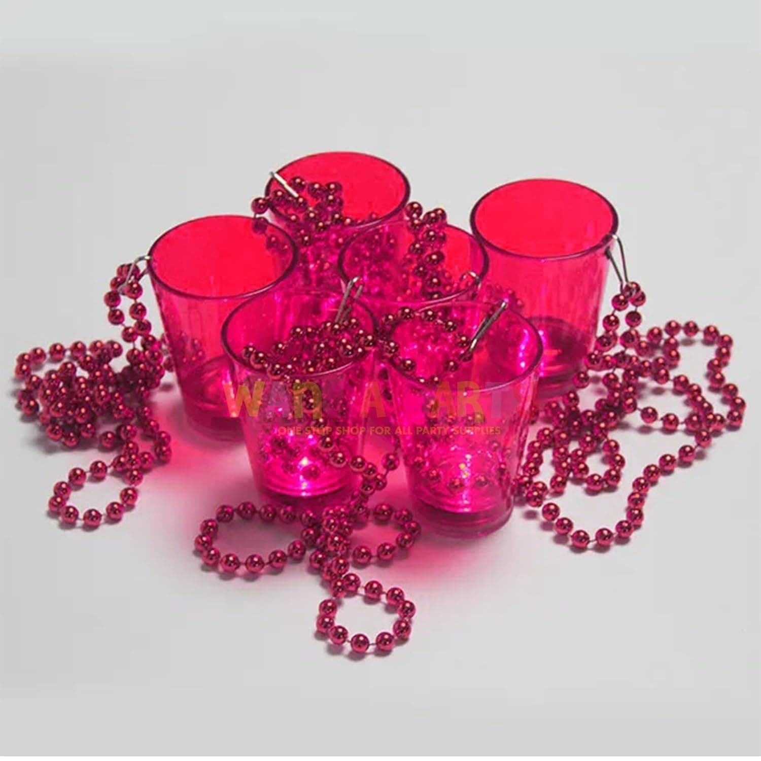 Party Neon Light Up Shot Glasses Garland Necklace/Glow in the Dark Glasses/UV Light/Drinking Glasses Necklace- 1PC|Multicolor