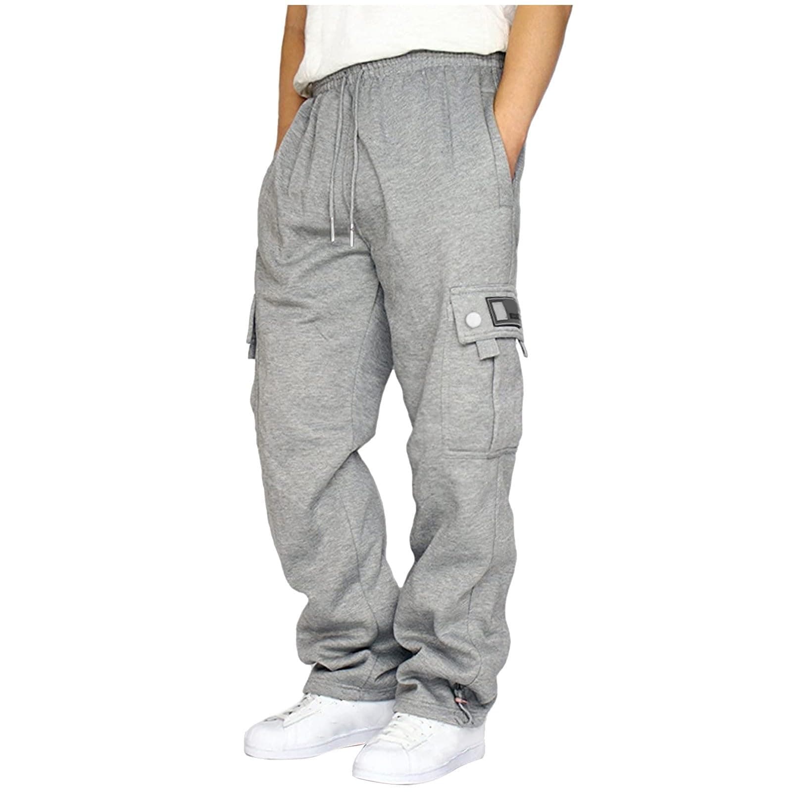 MuyiseFlared Sweatpants Men Mens Big and Tall Workout Pants for Men Mens Sweatpants Flare Sweatpants Men Stretch Pants Men Flare Jeans Men Tech Fleece Pants(02-Grey,5X-Large)