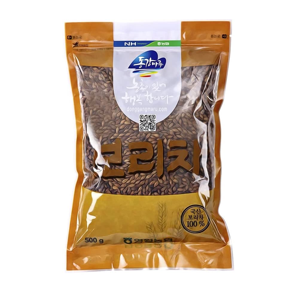 [NongHyup] Authentic Korean Roasted Barley Tea | Boricha (보리차) | 100% Korean Barley | Caffeine-Free | Traditional Flavor | Hot and Cold Brewing | 영월 농협 보리차 | 100% 한국산 (500g/17.6oz)