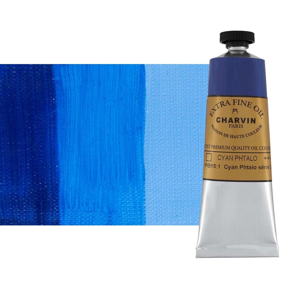 Extra Fine Oil Paint, Phthalo Cyan 60 mL - Triple-Milled, Rich Texture, Poppy Oil-Based, Light-Fast, Handmade, Archival Quality