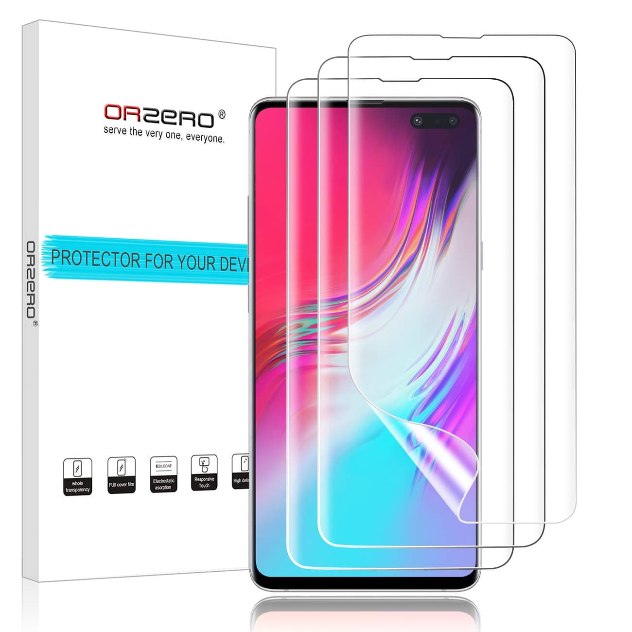 (3 Pack) Compatible for Samsung Galaxy S10 5G 6.7 inch Soft TPU Screen Protector, Premium Quality Edge to Edge (Full Coverage) Screen Protector, Anti-Scratch Bubble-Free