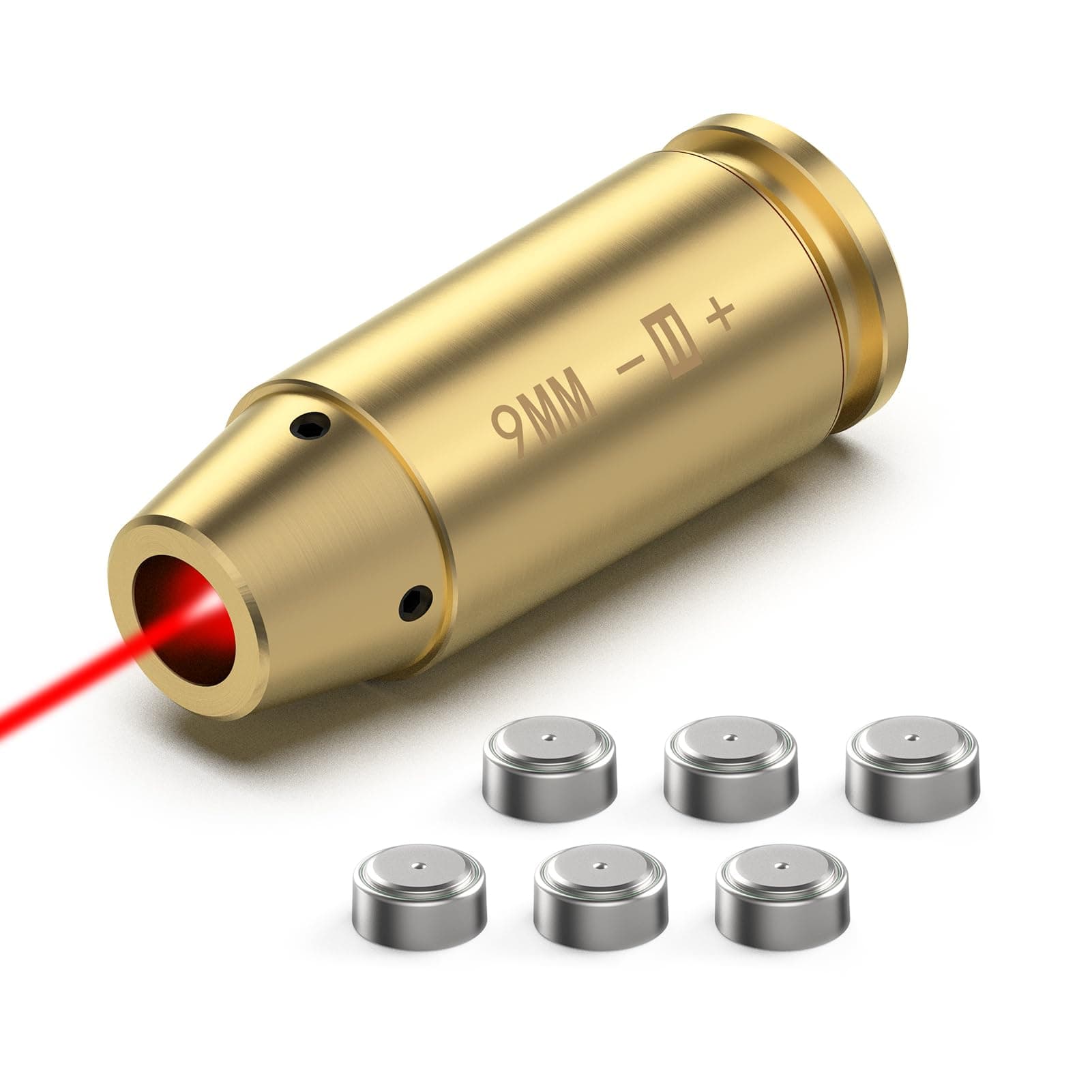 Feyachi Bore Sight Laser 9mm Red Laser Bore sighter Laser Bore Sighting with 3 Sets of Batteries