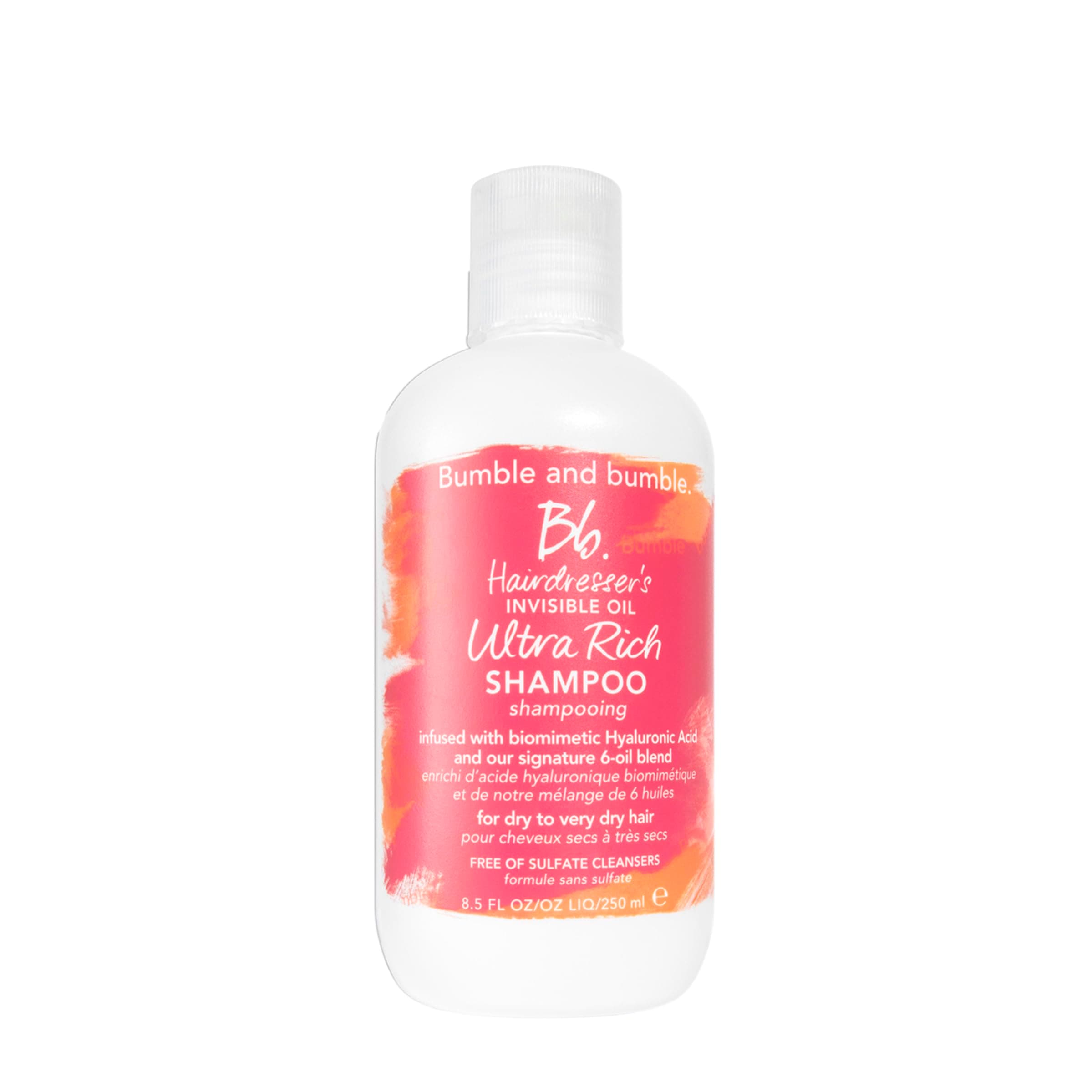 Bumble and bumble. Hairdresser's Invisible Oil Ultra Rich Shampoo | Curly, Wavy, Straight | With Argan Oil, Coconut Oil + Grapeseed Oil, 8.5 Fl Oz