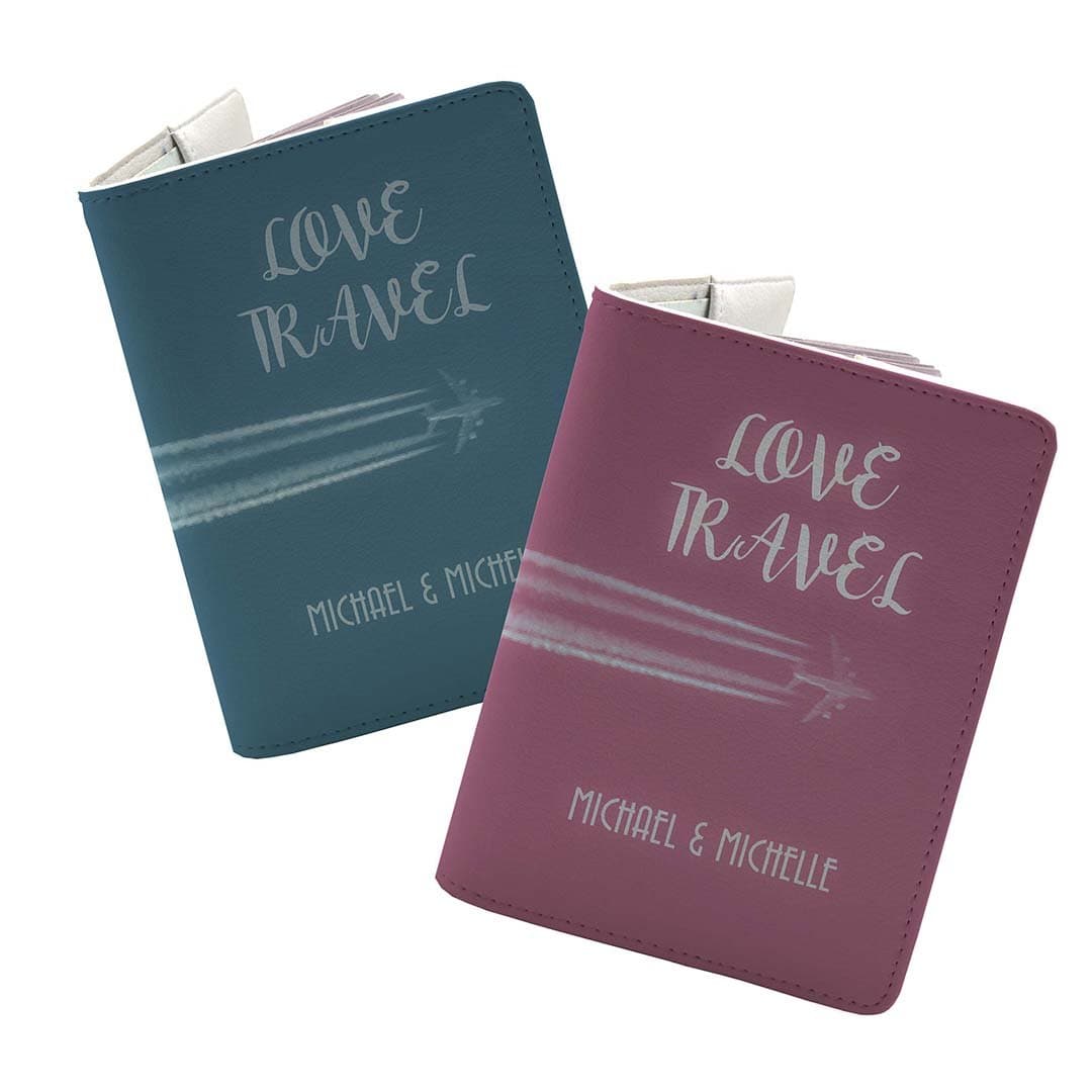 Couple Collection ✮ Personalized Passport Holder ✮ Travel Wallet ✮ Printed with Premium Quality Ink ✮ Free Custom Name Print ✮ Best Travel Gifts ✮ Leather Passport Cover By Handmade Curious