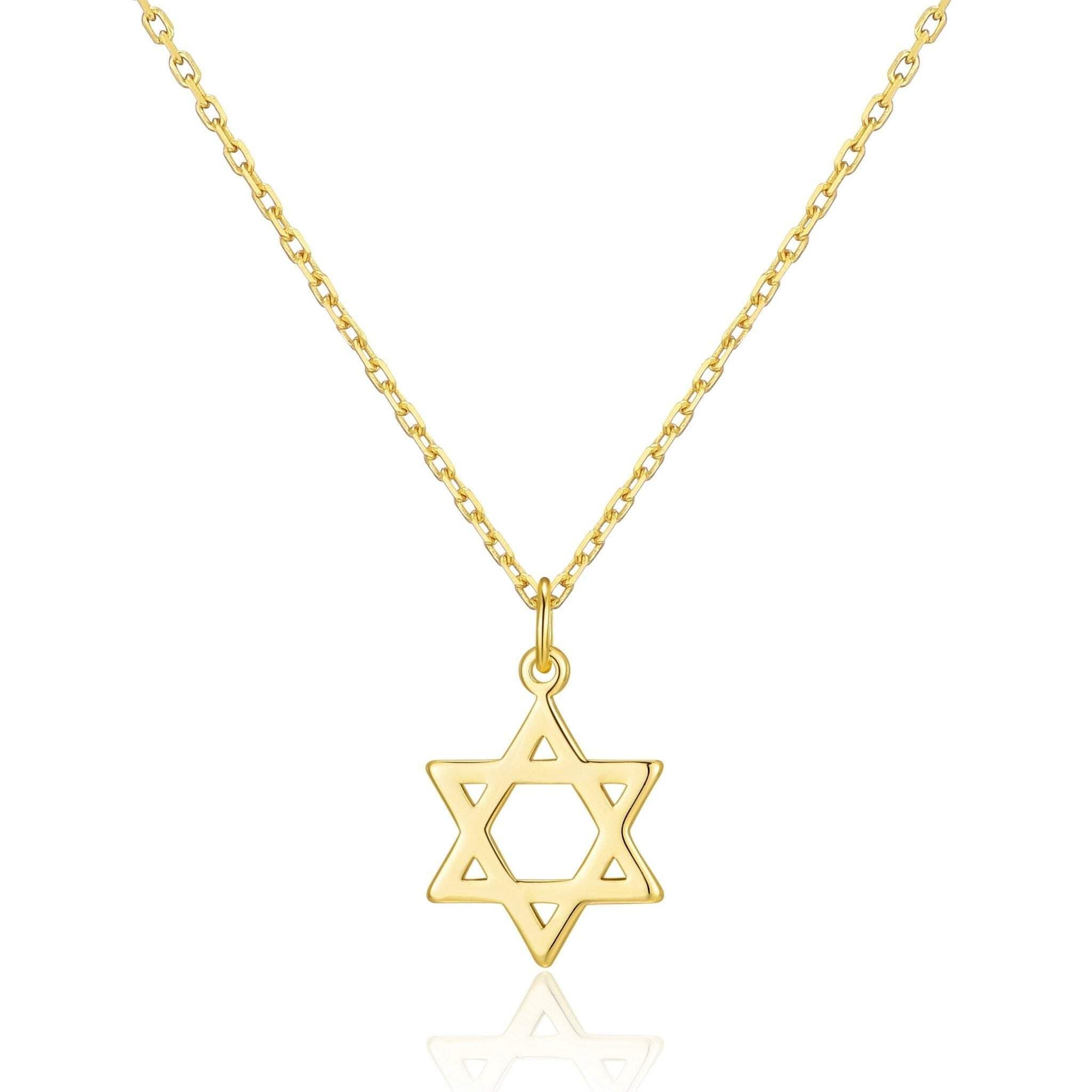 18k Gold Plated Star of David Necklace