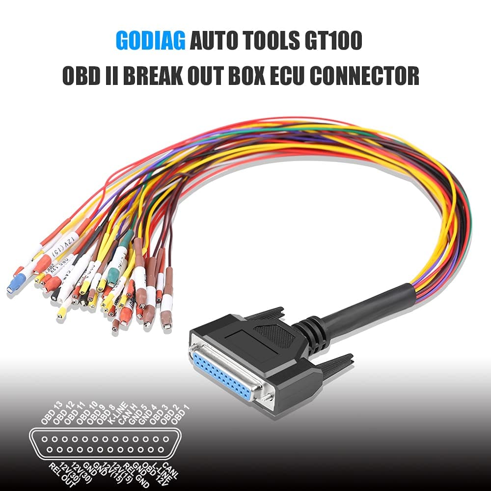 GODIAG GT100 car Diagnostic Tool ECU Connector, Used for OBDII Protocol Communication Detection and ECU Maintenance/Diagnosis/Programming/Coding. Signal Detection and Battery Conversion