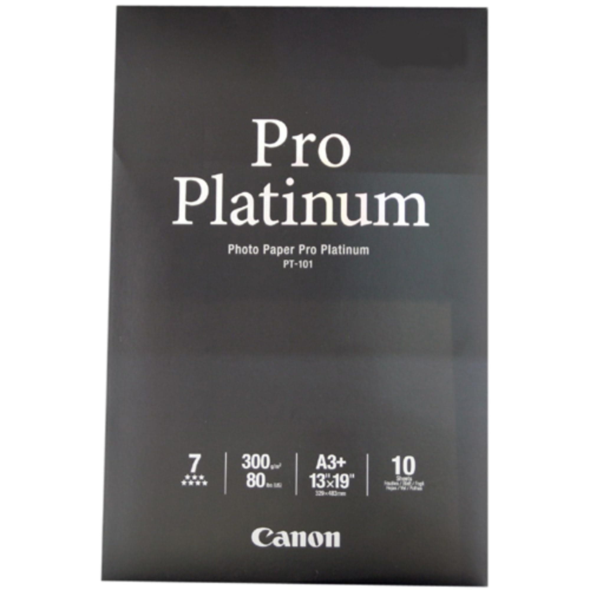 Canon PT-101 Pro Platinum Fotopapier - DIN A3+, 10 Blatt (300 g/qm) für Tintenstrahldrucker