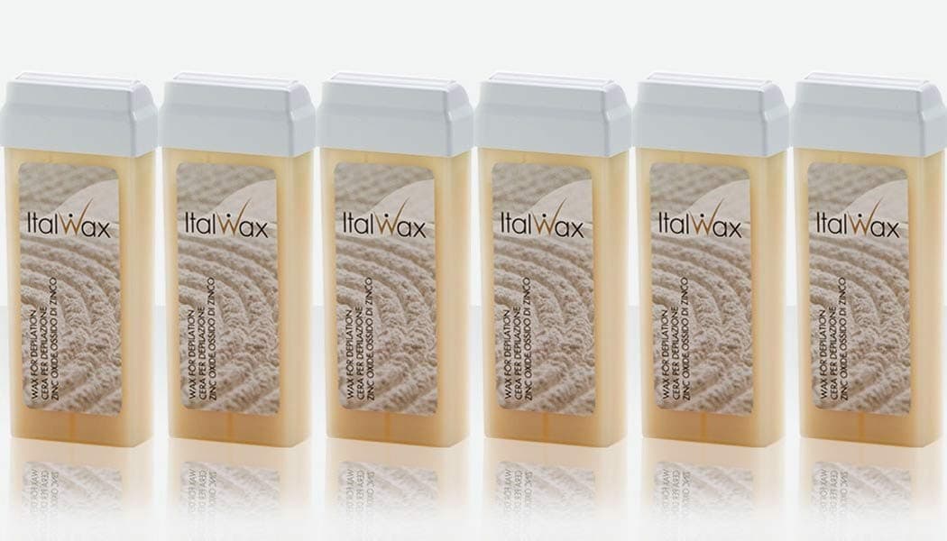 ItalwaxClassic Roll-On Wax Cartridge – Pack of 6 x 100ml – Zinc Oxide Formula – Gentle on All Skin Types – For Professional and At-Home Use